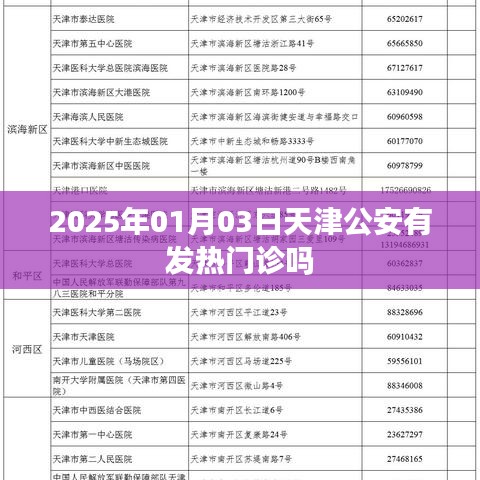 天津公安發(fā)熱門診情況查詢，最新動態(tài)與地點(diǎn)