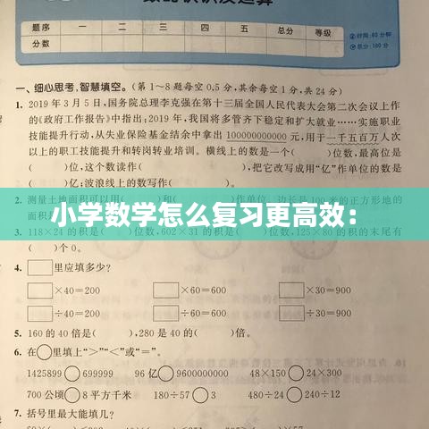 小學(xué)數(shù)學(xué)怎么復(fù)習(xí)更高效： 