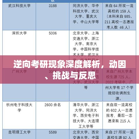 逆向考研現(xiàn)象深度解析，動(dòng)因、挑戰(zhàn)與反思