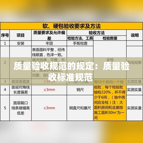 質(zhì)量驗(yàn)收規(guī)范的規(guī)定：質(zhì)量驗(yàn)收標(biāo)準(zhǔn)規(guī)范 