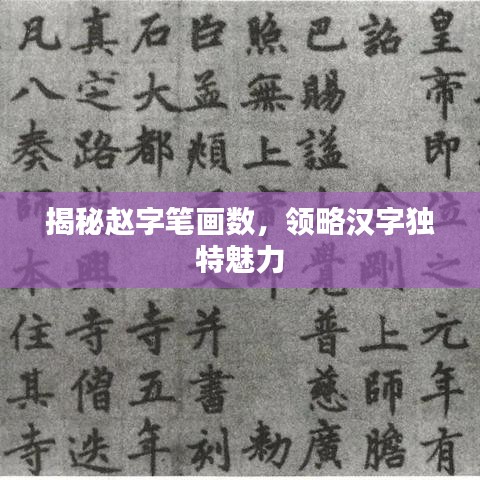 揭秘趙字筆畫數(shù)，領(lǐng)略漢字獨(dú)特魅力