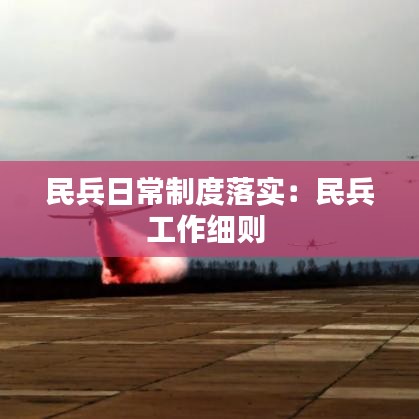 民兵日常制度落實：民兵工作細則 