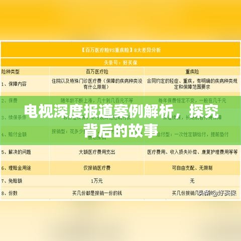 電視深度報(bào)道案例解析，探究背后的故事