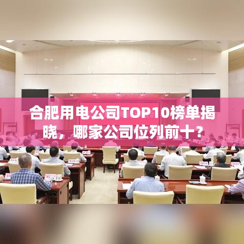 合肥用電公司TOP10榜單揭曉，哪家公司位列前十？
