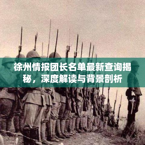 徐州情報(bào)團(tuán)長(zhǎng)名單最新查詢揭秘，深度解讀與背景剖析
