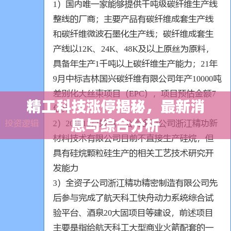 精工科技漲停揭秘，最新消息與綜合分析