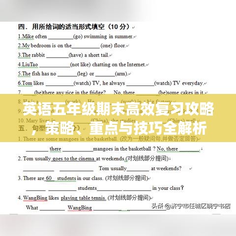 英語五年級期末高效復(fù)習(xí)攻略，策略、重點與技巧全解析