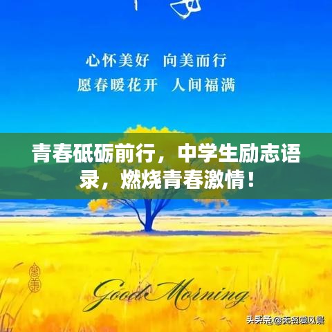青春砥礪前行，中學(xué)生勵(lì)志語(yǔ)錄，燃燒青春激情！