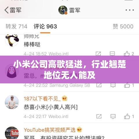 小米公司高歌猛進(jìn)，行業(yè)翹楚地位無(wú)人能及